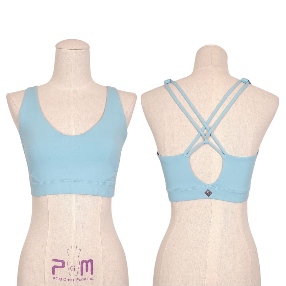 Prana Chakara Sports Bra Blue Sz Medium